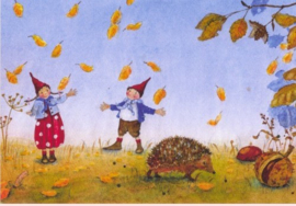 Pippa en Pelle in de herfst II, Daniela Drescher, kaart