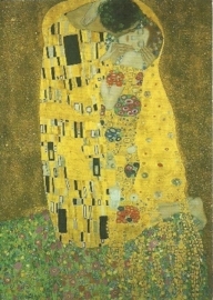 De kus, Gustav Klimt, dubbele kaart