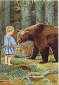 Kleine Olle met beer, Elsa Beskow