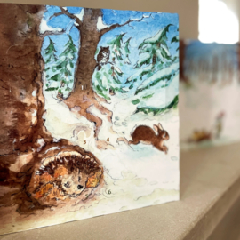 Adventskalender Eentje van Margo met 4 transparanten