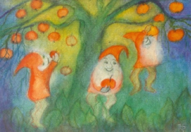 Dwergen bij appelboom, Jula Scholzen Gnad