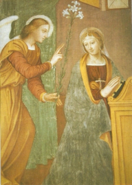 Verkondiging, 16de eeuws fresco