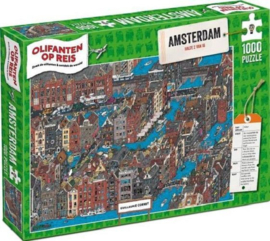 Puzzel olifanten op reis ( Amsterdam, halte 2 van 16) 1000 stukjes