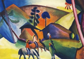 Indianen en paard, August Macke