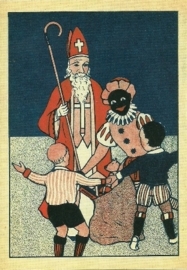 Blije kinderen met Sint en Piet