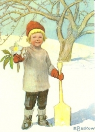 Kind met kerstroos, Elsa Beskow