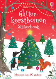 Glitterkerstbomen stickerboek