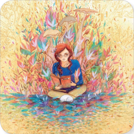 Boek lezen, Jehanne Weyman, vierkant