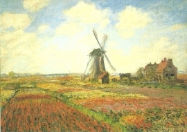 Veld met tulpen, Claude Monet