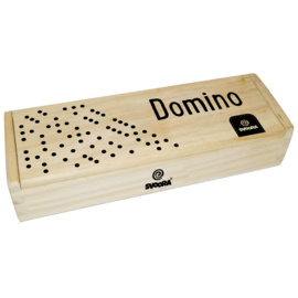 Dominospel in houten doosje