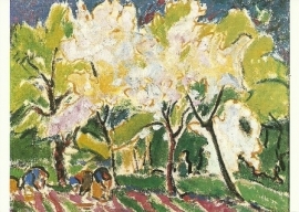 Bloeiende bomen, Ernst Ludwig Kirchner