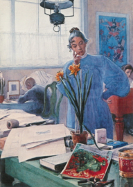 Karin in het atelier, Carl Larsson