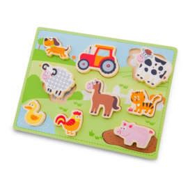 Houten puzzel Boerderij van New classic toys, 8 stukken