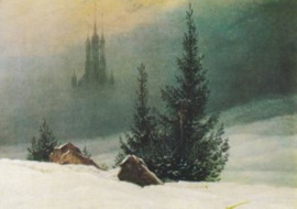 Winterlandschap met kerk, Caspar David Friedrich