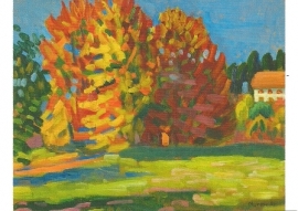 Herfstbomen in Tutzing, Gabriele Münter