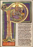 Geboorte Christus in gouden letter, Cisterciënzer Lectionarium