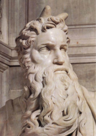 Mozes (detail), Michelangelo