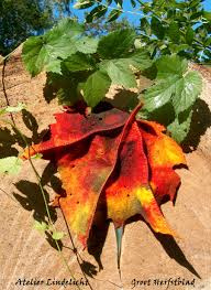 Groot herfstblad (zelfmaakpakketje)