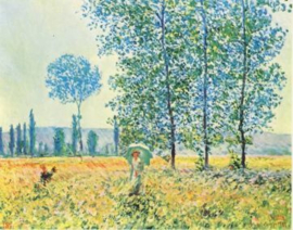 Velden in de lente, Claude Monet