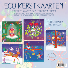 Eco Kerstkaarten Zintenz, set van 5 kaarten KKS16