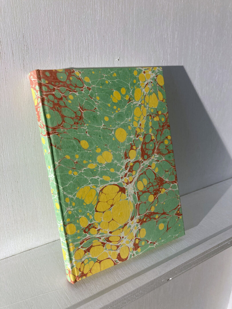 T1 - Luxe gemarmerd notitieboek gelinieerd 12x17
