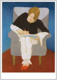 Dame in stoel, schrijvend, Gabriele Münter
