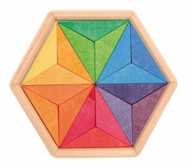 Regenboog Puzzel ster 18 stukjes (13cm)