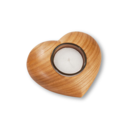 Houten tafellicht hart