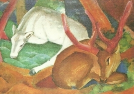 Herten in het bos, Franz Marc