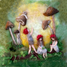 Toverlux silhouette Paddestoelen kinderen (Het Wolfeetje)
