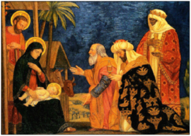 Aanbidding van de drie Wijzen, Henry Siddons Mowbray