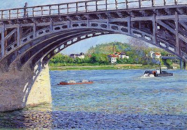 De brug bij Argenteuil en de Seine, Gustave Caillebotte