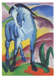 Blauw paard, Franz Marc, dubbele kaart