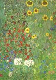 Boerentuin met zonnebloemen, Gustav Klimt