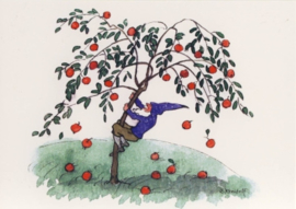 Dwerg schudt appels uit de boom, Ernst Kreidolf