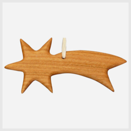 Houten kerstboomhanger staartster