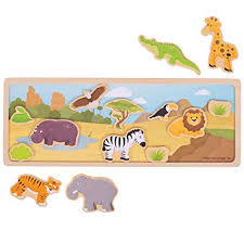 Magnetic Story Board, wilde dieren ( hout, 3+)