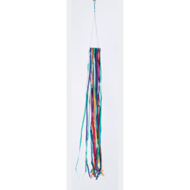 Windspel, regenboog linten, 80 cm