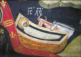 Kerstkind in de kribbe, Byzantijns