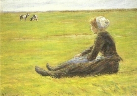 Jonge herderin met geiten, Max Liebermann