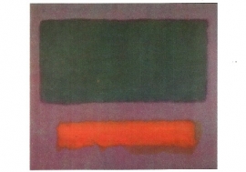 Grijs, oranje op kastanjebruin, Mark Rothko