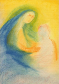 Moeder en kind, Rudolf Steiner, grote dubbele kaart