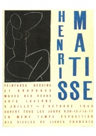 Affiche voor tentoonstelling Luzern 1949, Henri Matisse