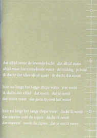 Schriftje Lamento 1 van Remco Campert, Plint