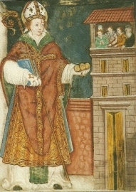 Nicolaas van Myra, wandschildering 16e eeuws