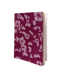 Olino Paperworks, Notebook met Japanse bloemenprint, Rood