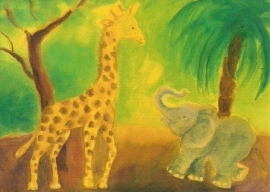 Giraf en olifant, Dorothea Schmidt
