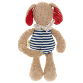 Sigikid knuffel, hond ( gestreept lijf, met sjaaltje)