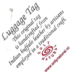 Leren bagagelabel, Not all those who wander are lost
