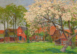 Boerentuin met bloeiende appelbomen, Bertha Schilling
